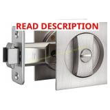 Goldenwarm Brushed Nickel Pocket Door Lock