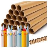 Honoson 20 Pack Cardboard Tubes 1.5x16 Brown
