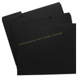 12 ct Black File Folders, 1/3-Cut Tabs, Letter Siz
