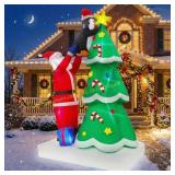 Christmas Inflatable Tree & Santa Light