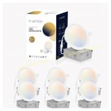 6-Pack 8' UL LED Recessed Light, 5CCT
