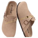 Litfun Unisex Suede Clogs with Arch Support size 3