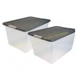 Homz 64-Quart Secure Seal Tote (2 Pack)