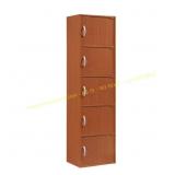 59 in. Tall Cherry Bookcase with Doors