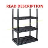 Gracious Living 4-Shelf Knect-A-Shelf Black