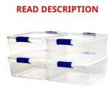 Homz Medium 3.88-Gallon Tote with Latching Lid