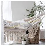 Balcony Hammock Fringed 2-Person Double