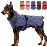 Dog Winter Jacket: Water-Resistant, Fleece, L