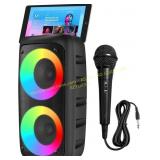 Karaoke Machine with LED Lights, Bluetooth