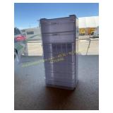 Stacked small containers