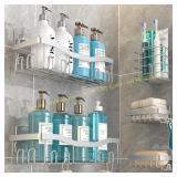 Adhesive Shower Caddy, 5-Pack Shelves