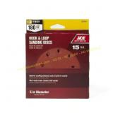8ct Ace 5 in. Aluminum Oxide Hook Disc 180 Grit