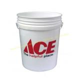 Ace 3-1/2 gal Bucket White w/ Metal Wall Hangers B