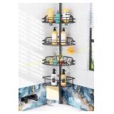 HAMITOR Shower Caddy Tension Pole 4-Tier