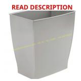 iDesign Mono 2.5 gal Gray Plastic Wastebasket 2ct