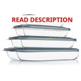 KOMUEE 8-Piece Glass Baking Dish Set with Lids