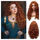 Fox Red Hair Curly Wig for Women Halloween