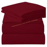 ROYAL LINENS 4-Pc King Sheets, Red