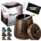 Roygra Ash Tray with Lid - Outdoor Bronze