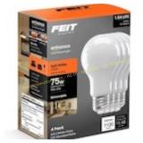 2ct Feit A19 E26 Filament LED Bulb 75W Equiv 4pk