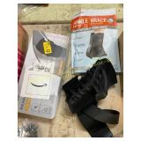 Heating knee pad & Velcro lace up ankle brace