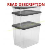 Sterilite 108 qt Clear/Gray Storage Box