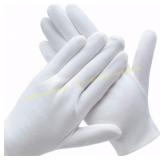 3 Pairs White Cotton Gloves for Dry Hands