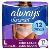 Always Discreet Underwear, Women, L