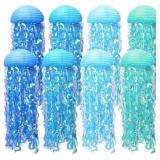 Jellyfish Paper Lanterns Set, 8 Pcs