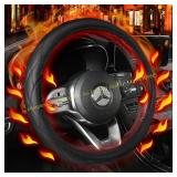WARMITORY Heated Steering Wheel Cover 12V