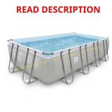 JLeisure 18x10 Above Ground Steel Pool Gray