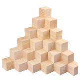 GNIEMCKIN 72 Packs Wooden Blocks 1.57' Cubes