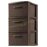 Sterilite 3-Drawer Wicker Storage Tower (2)