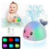 Baby Bath Toys Light Up Whale Sprinkler