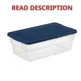 2Ct Stackable 6 Qt Storage Box 5pk MISSING LIDS