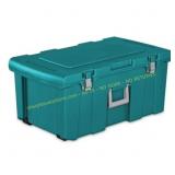 Sterilite Wheeled Footlocker, Plastic Teal