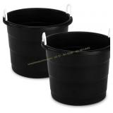 HOMZ 2-Pack Utility Tub, 17 gal, Black