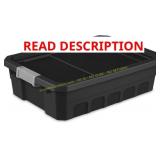 5Ct Sterilite 10 Gal Stacker Tote, Black