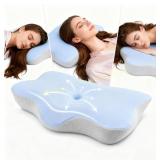 Ergonomic Neck Pillow for Sleep Blue