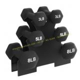 BalanceFrom 32 lb Dumbbell Set with Stand