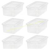 20 ct - Storage Bins with Lids, 6 QT