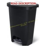 Glad 13 Gal Trash Can with Odor Lid Black