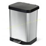 Glad Step Trash Can 13 Gal, Stainless