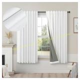 Small Window Curtains 58" 2 Panels Blackout