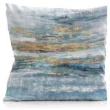 Nav Blue Abstract Pillow Cover 18x18