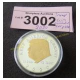Trump commemorative gold plated coin