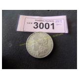 Uncirculated 1889 Morgan silver dollar