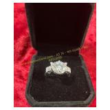 Ladies Sterling Silver .925 Cat Face Ring Size 6