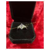 Ladies Sterling Silver .925 Amethyst Slit Eye Ring