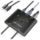 KCEVE USB-C 2-in-1 KVM: 2 PCs, 1 Monitor